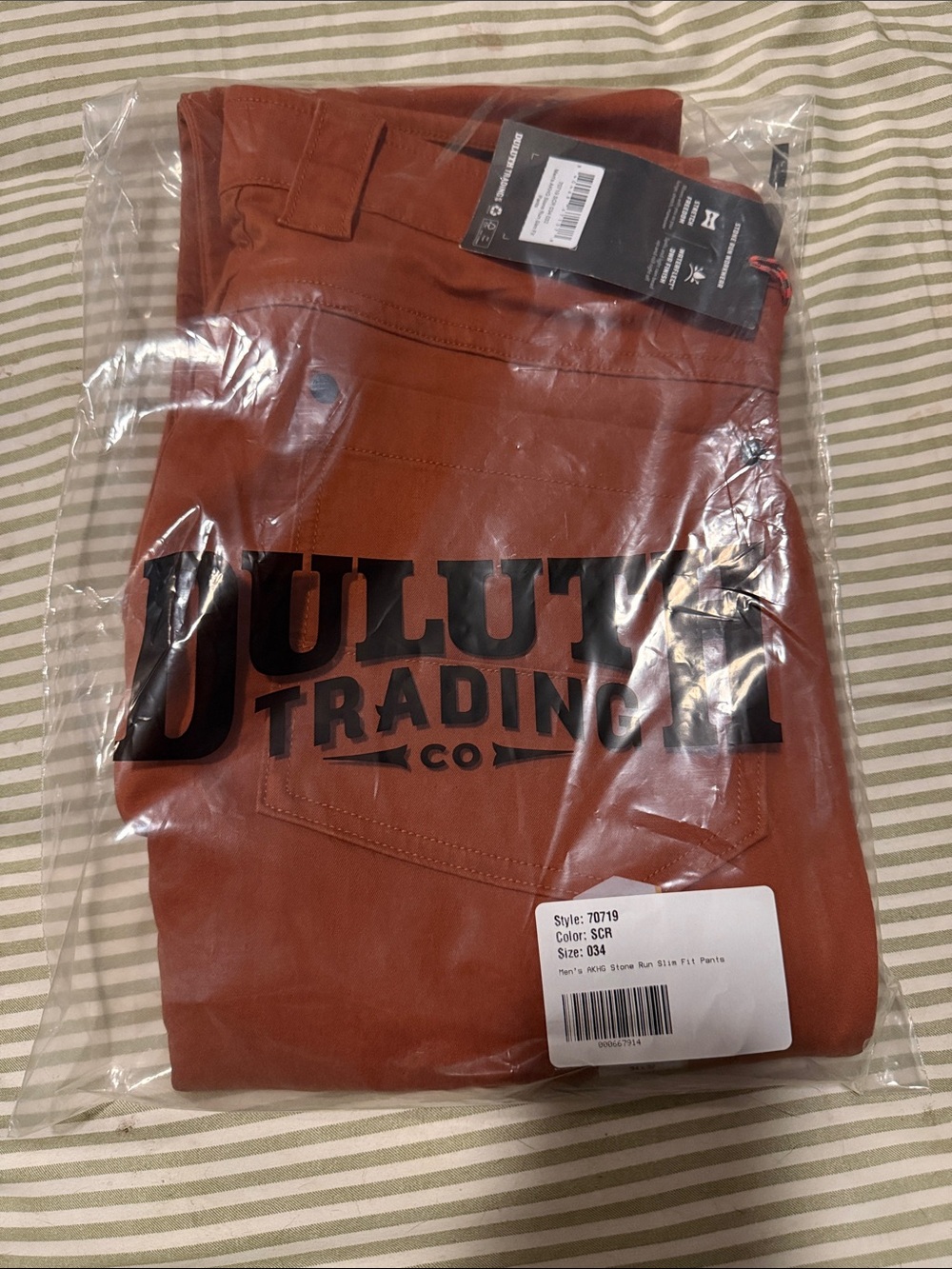 Duluth Trading Co Men's Rust Orange Pants
